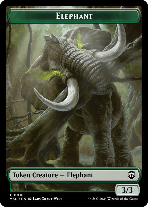 Zombie (Ripple Foil)    Elephant Double-Sided Token [Modern Horizons 3 Commander Tokens] on Sale