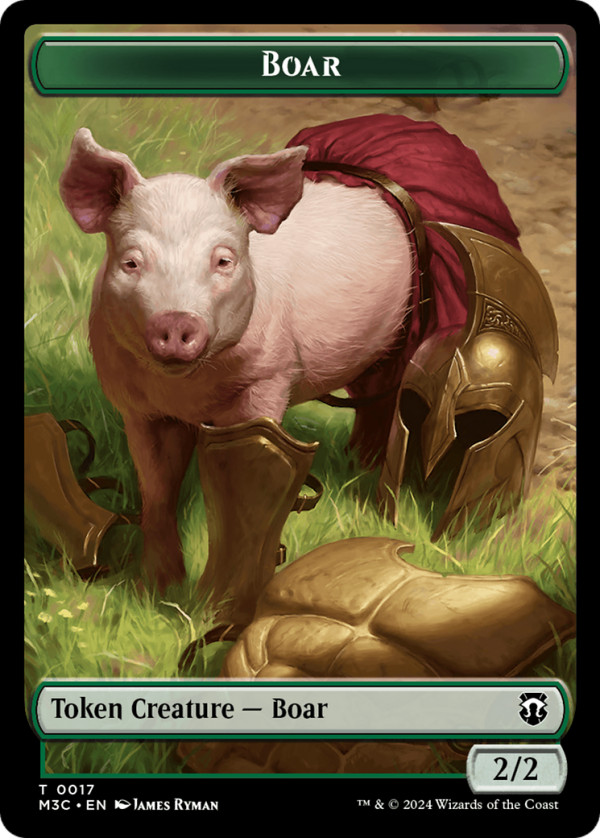 Hydra (Ripple Foil)    Boar Double-Sided Token [Modern Horizons 3 Commander Tokens] Sale