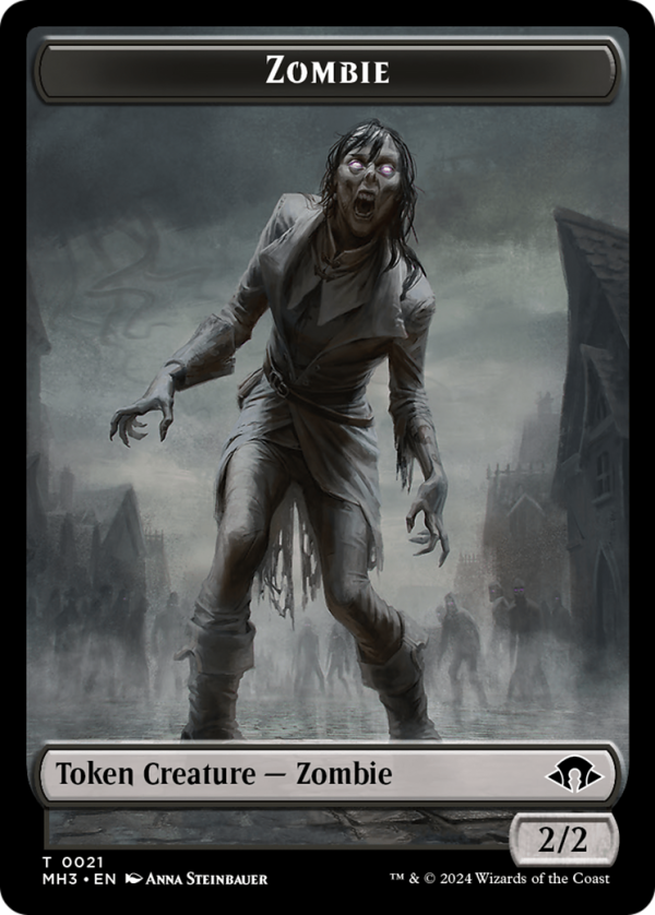 Zombie (Ripple Foil)    Elephant Double-Sided Token [Modern Horizons 3 Commander Tokens] on Sale