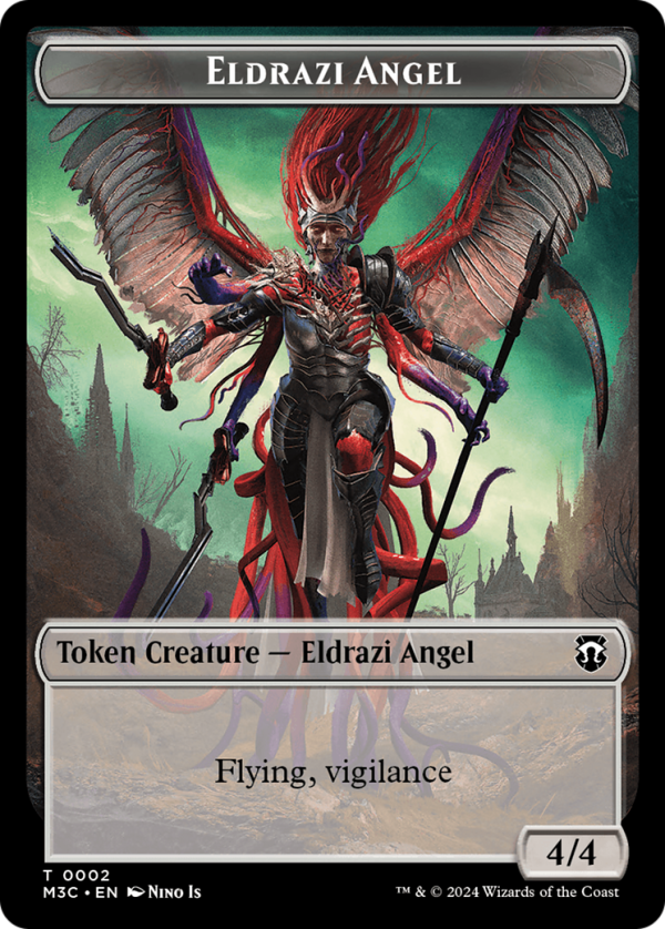 Copy (Ripple Foil)    Eldrazi Angel Double-Sided Token [Modern Horizons 3 Commander Tokens] For Sale