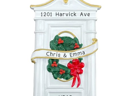 White Door Personalized Ornament - New Home For Sale