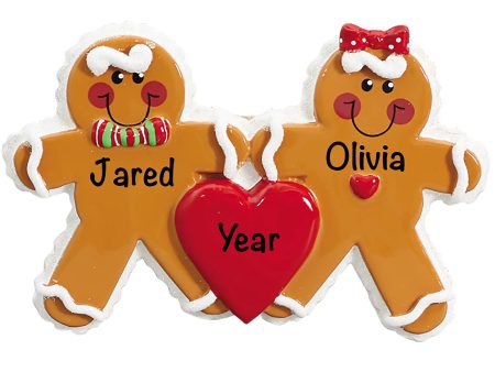 Gingerbread Love Couple Christmas Ornament Discount