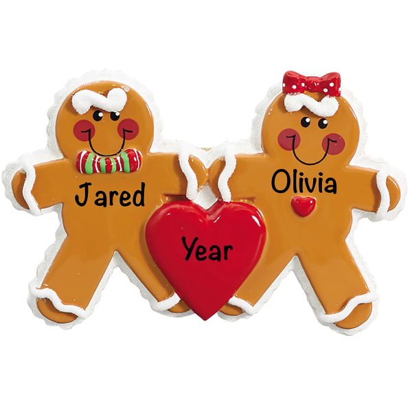 Gingerbread Love Couple Christmas Ornament Discount