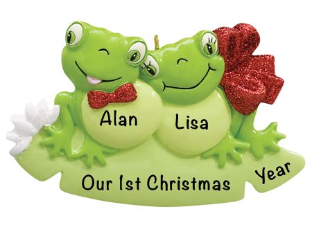 Frog Couple Christmas Ornament For Cheap