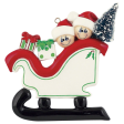 Sleigh Tree Family of 2 Personalized Ornament Online now