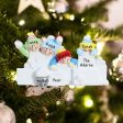 Snowball Fight Family of 4 Personalized Ornament For Cheap