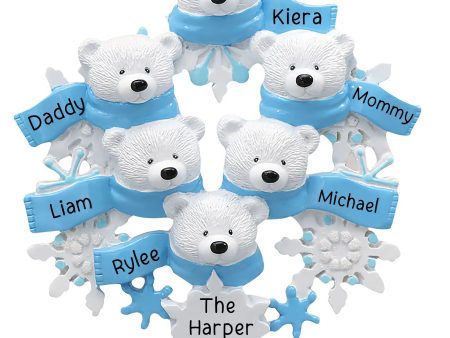 Polar Bear Family Of 6 Christmas Ornament Discount