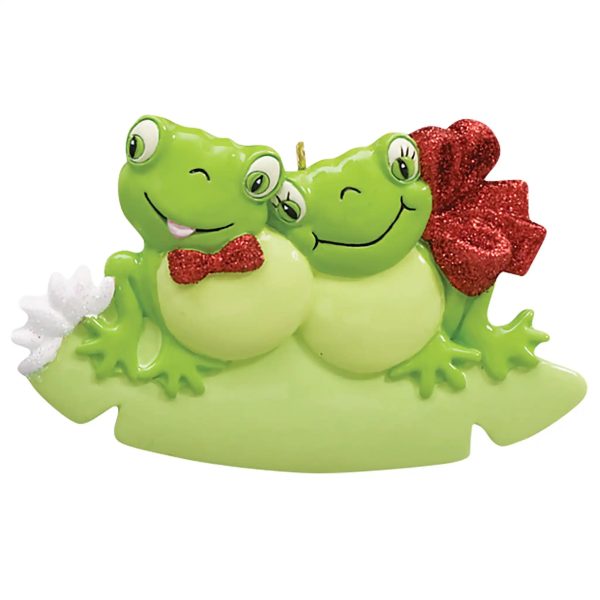 Frog Couple Christmas Ornament For Cheap