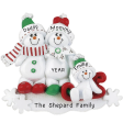 Snow Sled Family of 3 Christmas Ornament Hot on Sale