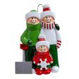 Snow Shovel Family of 3 Personalized Ornament For Cheap