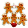 Gingerbread Family of 5 Personalized Ornament For Discount