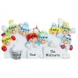 Snowball Fight Family of 8 Christmas Ornament For Discount