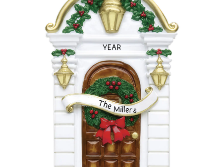 Brown House Door Personalized Ornament on Sale