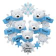 Polar Bear Family Of 5 Christmas Ornament For Sale