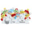 Snowball Fight Family of 9 Christmas Ornament For Sale