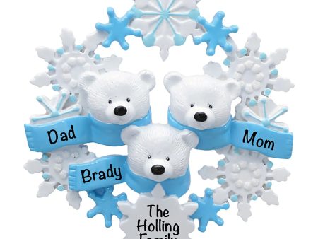 Polar Bear Family Of 3 Christmas Ornament Online Hot Sale