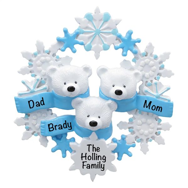 Polar Bear Family Of 3 Christmas Ornament Online Hot Sale