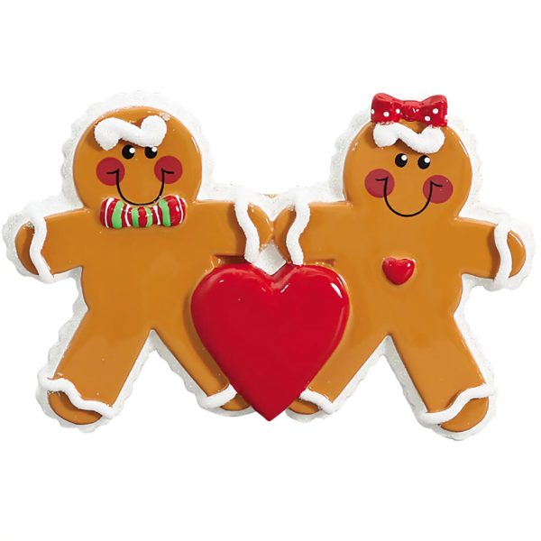 Gingerbread Love Couple Christmas Ornament Discount