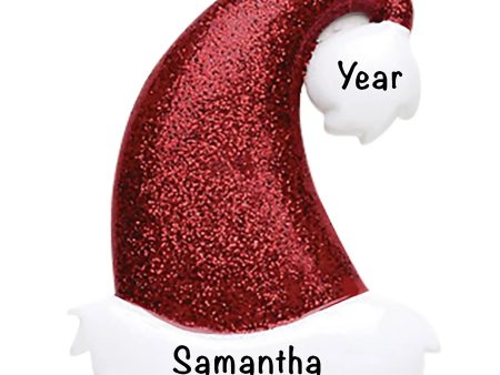 Santa Glitter Hat Christmas Ornament Online Sale