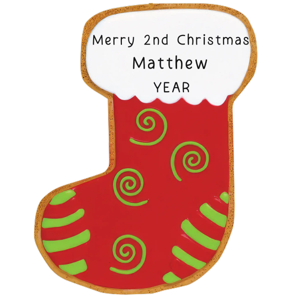 Stocking Cookie Personalized Ornament Sale