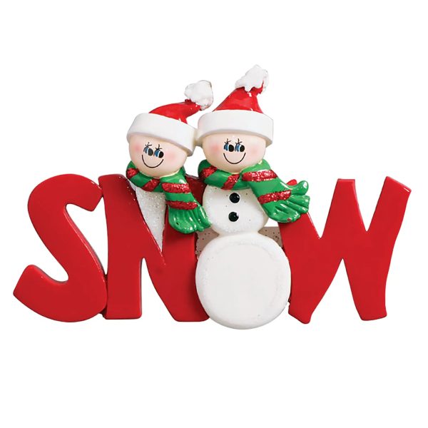 SNOW Couple Christmas Ornament Online Hot Sale