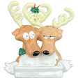 Reindeer Couple Christmas Ornament For Sale