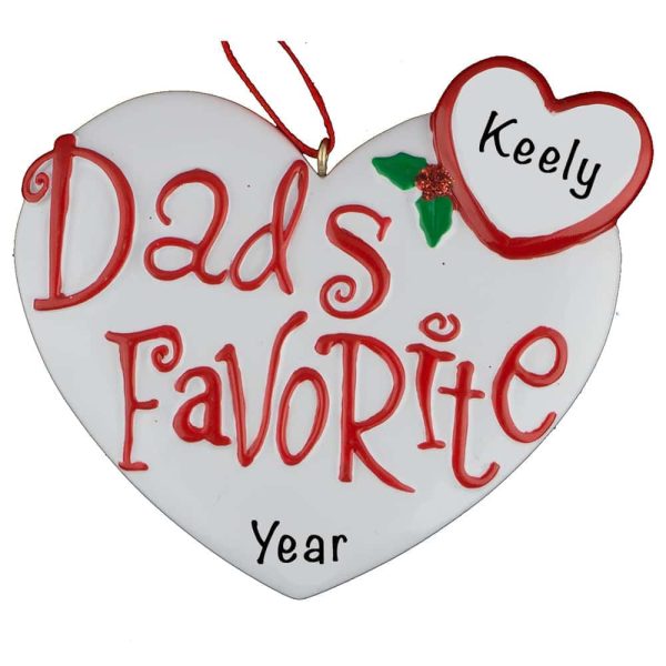 Dad s Favorite Personalized Ornament For Sale