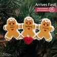 Gingerbread Family of 3 Christmas Ornament For Cheap