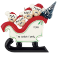 Sleigh Tree Family of 4 Christmas Ornament Online Sale