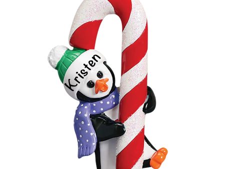 Penguin Candy Cane Christmas Ornament Online Hot Sale